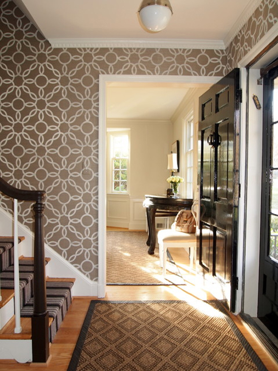 Entry with Phillip Jeffries Wallpaper